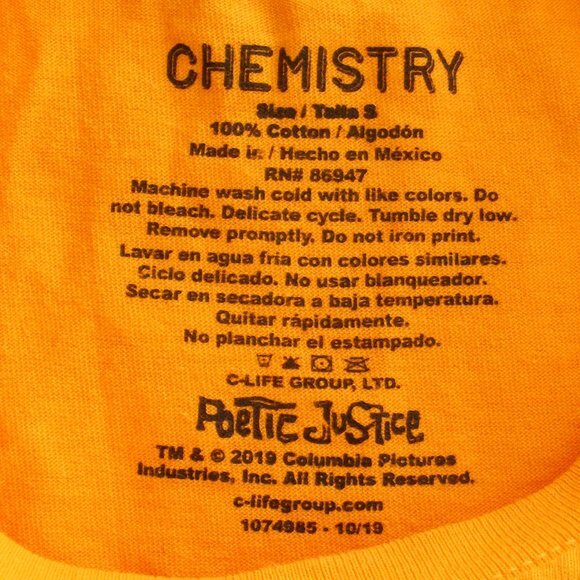 Tupac Shakur Poetic Justice Tshirt, S, Yellow, Long Sleeves, Sleeve Print, 2Pac - Picture 9 of 9